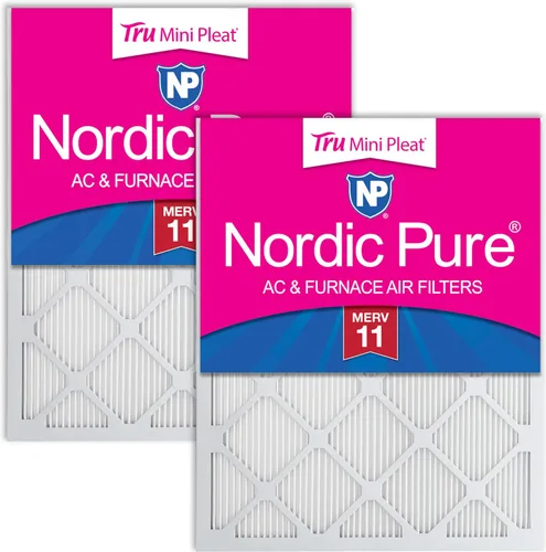 Vista 91 de Nordic Pure 20x20x1 (Tamaño real: 19 1/2 x 19 1/2 x 3/4) Filtros de aire para caldera/aire acondicionado Poly Green MERV 6 – Reduce el polvo