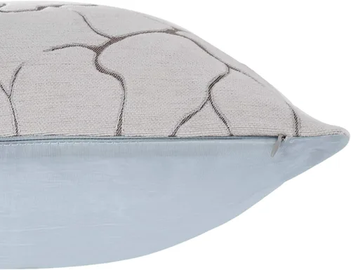 Vista 2 de Violet Linen Milano Arts - Almohadas decorativas con diseño artístico, 18 x 18 pulgadas, color plateado Plata