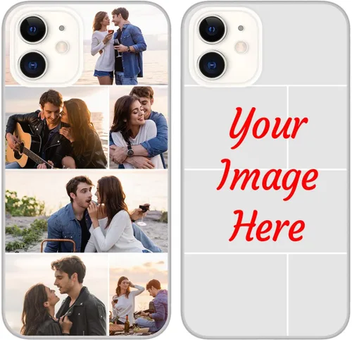 Vista 11 de Funda de teléfono con foto personalizada para iPhone 12, imagen/texto personalizado, funda negra suave delgada, regalo único de nicho para parejas