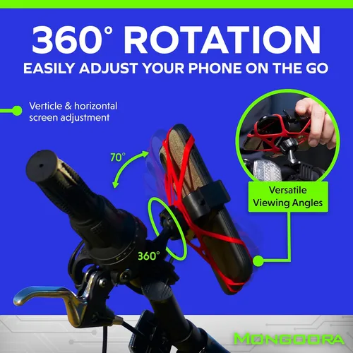 Vista 4 de Soporte para teléfono celular, para bicicleta, para todo tipo de Smartphone: iPhone 7 /7+, 6 /6+, 5s, 5, Samsung Galaxy S7 /S7 Edge, S6, S5, S4