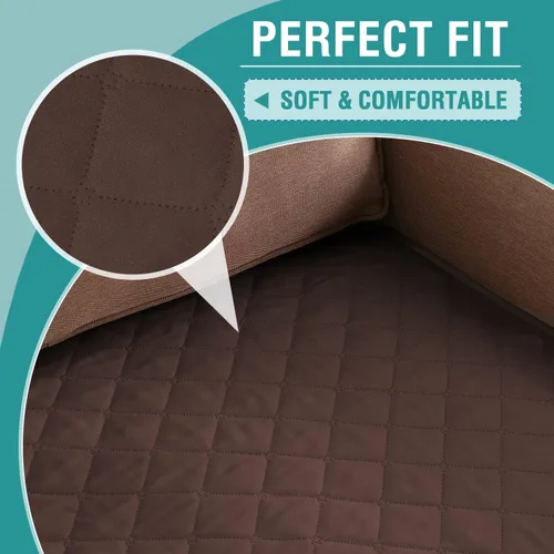 Vista 6 de Fundas de cojín 100% impermeables para sofá de cama de perro, protector de sofá seccional para mascotas, protector antideslizante de muebles