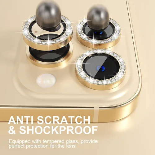 Vista 232 de Choiche Compatible para iPhone 16 Pro/iPhone 16 Pro Max Protector de Lente de Cámara, Vidrio Templado 9H Protector de Pantalla de Cubierta de Cámara