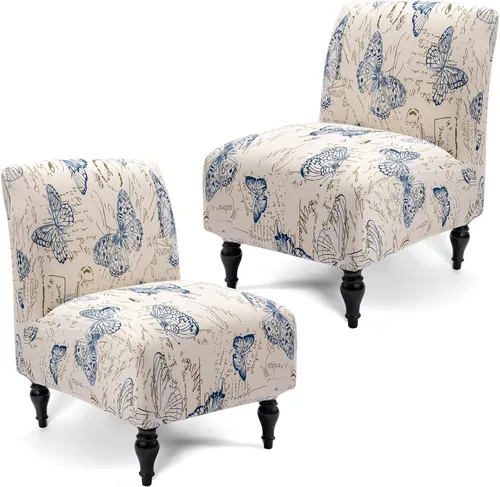 Vista 23 de Liykimt Funda para Silla de Acento sin Brazos Slipcover, Funda Slipcover para Silla Slipper de Spandex Elástico Extraíble para Silla sin Brazos
