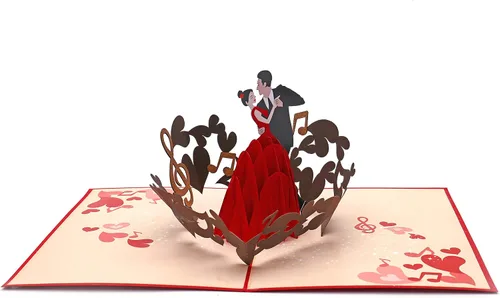 Vista 2 de Liif Tarjeta de felicitación 3D para el día de San Valentín, aniversario, compromiso, boda, felicitaciones, pensando en ti, gracias, tarjetas