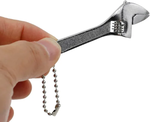 Vista 3 de Llave ajustable pequeña de 2,5 pulgadas, herramienta de llave de Plateado