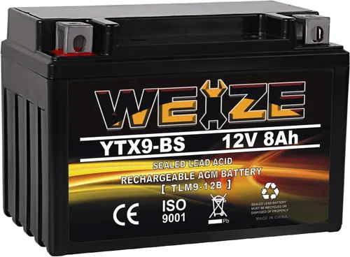 Vista 14 de Weize YTX4L-BS - Batería de motocicleta sellada recargable de alto rendimiento compatible con Polaris Scrambler, Sportsman 90, Honda Scooters NQ50