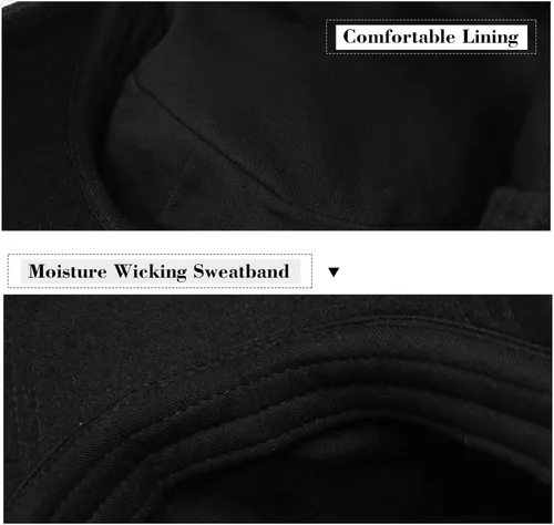 Vista 5 de Comhats Wool Baseball Cap Men Fur Hunting Trapper Dad Hats Sports Earflap Unisex M L XL