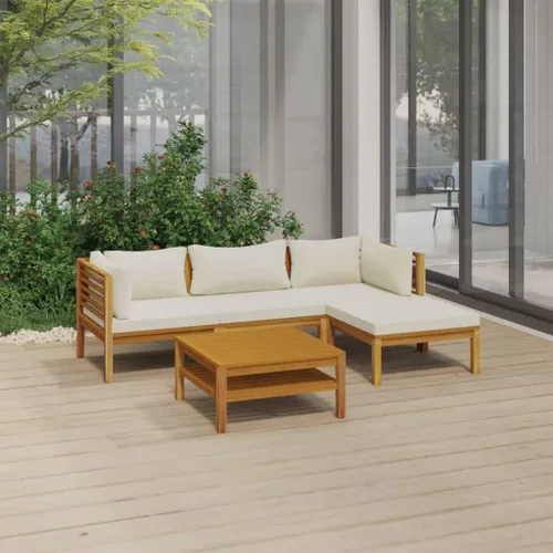 Vista 12 de Juego de 5 piezas para patio con cojín, juego de muebles de sofá, resistente a la intemperie, adecuado para uso en exteriores, requiere montaje Gris