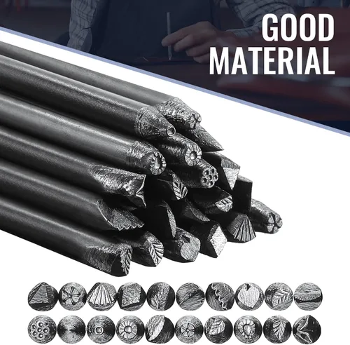 Vista 4 de 20 paquetes de punzones de acero, juego de sellos de flores de 4 mm, práctico kit de estampado de metal, herramientas de joyería para anillos, kit