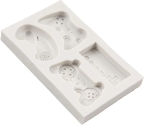Vista 7 de Controlador de juego Molde de fondant para videojuegos, Gamepad de silicona, chocolate, caramelo, para juego, fiesta, decoración de pasteles