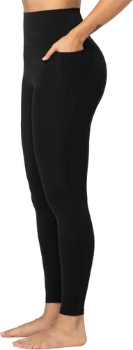 Vista 2 de Sunzel - Leggings de entrenamiento para mujer con cintura alta y control de abdomen Negro