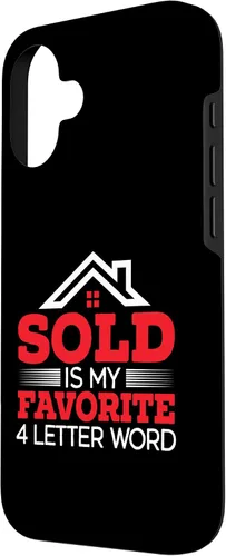 Vista 2 de iPhone 16 Sold Is My Favorite 4 Letter Word Real Estate Agent Realtor Case
