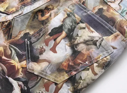 Vista 79 de Enrica Pantalones vaqueros estampados casuales para hombre