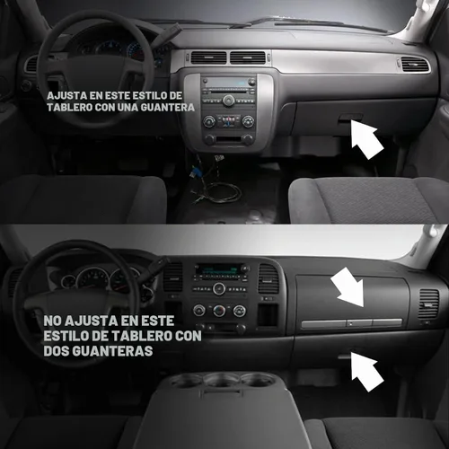 Vista 2 de Alfombrilla para salpicadero de nido de abeja compatible con Chevy Silverado 1999-2006 GMC Sierra 1500/2500/3500 2001-2006 Tahoe Avalanche Suburban