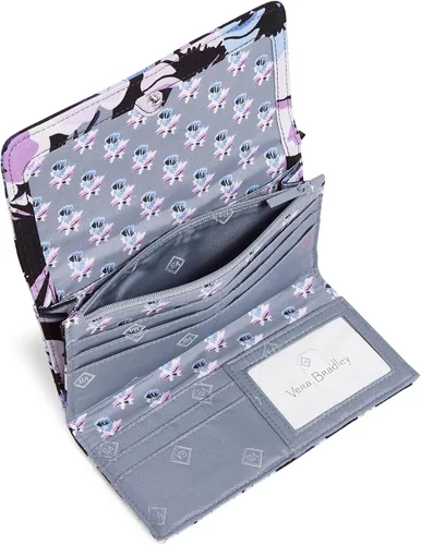 Vista 3 de Vera Bradley Cartera de mano triple de algodón para mujer con protección RFID