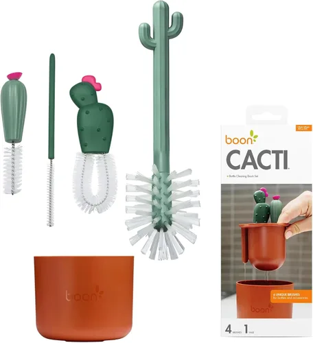 Vista 8 de Boon Juego de repuesto Cacti – Botella, cepillos para pajilla, tetina, detalle – no tóxico, nailon duradero, multicolor, 4