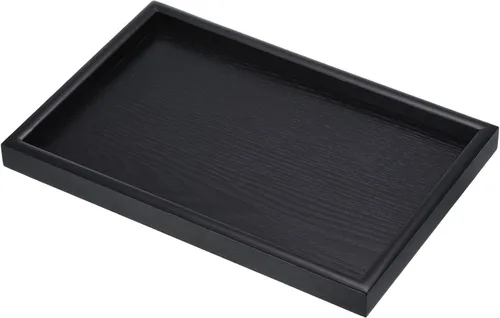 Vista 9 de PATIKIL Bandeja de madera para servir de 9 x 6 pulgadas, base exterior, bandeja decorativa rectangular para decoración del hogar, mesa de cocina
