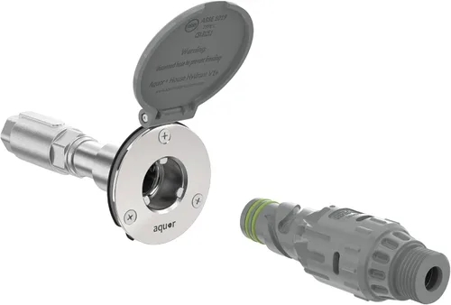 Vista 10 de Aquor House Hydrant V1+ - Grifo para exteriores antiheladas, válvula antisifón con conexión rápida, boquilla de manguera empotrada a prueba