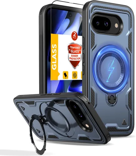 Vista 127 de Funda magnética para Google Pixel 9A compatible con cargador inalámbrico MagSafe, para Pixel 9A, funda de teléfono integrada de 360 °, con 2