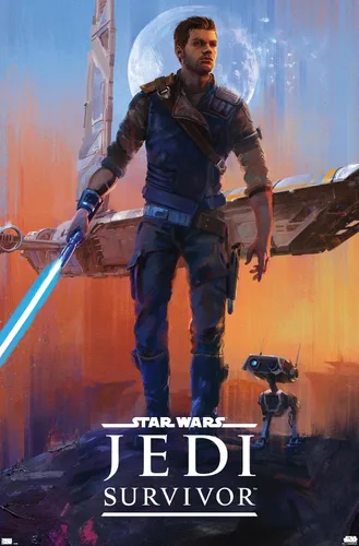 Vista 12 de Trends International Star Wars: Jedi: Survivor - Póster de pared de lujo, 22.4 pulgadas de largo x 14.7 pulgadas, versión enmarcada de madera