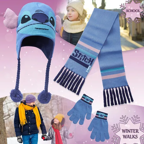 Vista 2 de Disney Conjunto de gorro, bufanda y guantes para niños