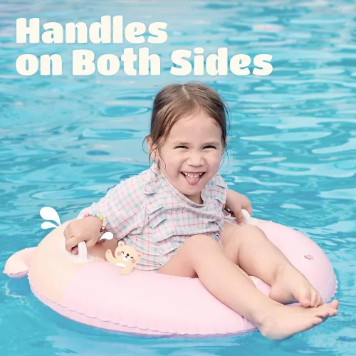Vista 4 de NAI-B - Flotador de natación para bebé, anillo inflable de piscina con asiento, anillo flotante para entrenamiento de natación para niños de 2 a 5