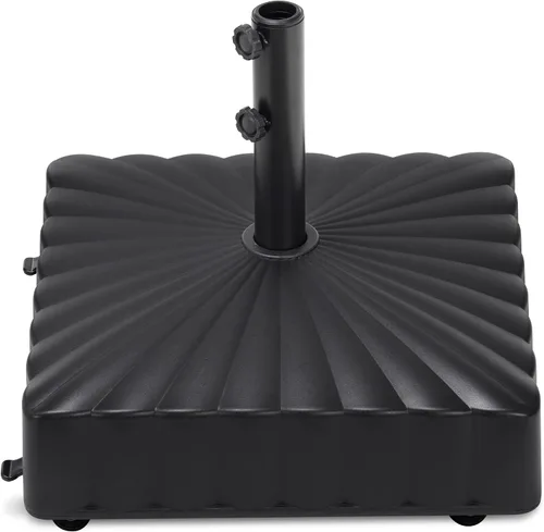 Vista 10 de Best Choice Products Base de sombrilla móvil rellenable, base resistente, soporte de mercado cuadrado escalonado para patio, terraza, exterior con 4