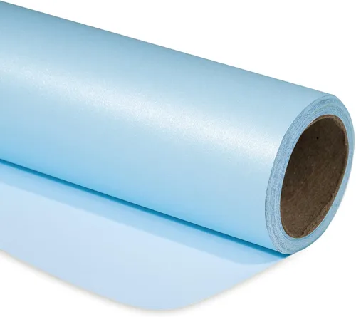 Vista 43 de RUSPEPA Papel de regalo negro mate, color liso perlado, papel lustre perfecto para bodas, cumpleaños, Navidad, baby shower, 17 pulgadas x 32.8 pies