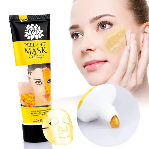 Vista 2 de AICHUN BEAUTY Máscara facial de colágeno de oro de 24 quilates, antiarrugas, cuidado de la piel, levantamiento de cara, hidratación reafirmante