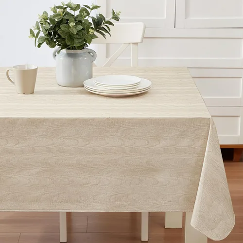 Vista 10 de Newbridge Moire - Mantel de franela de vinilo con estampado ondulado de color sólido para interiores y exteriores