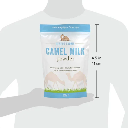 Vista 7 de Desert Farms Leche de camello entera orgánica en polvo certificada PALEO y KETO libre de alérgenos sin OMG, fácil de mezclar, leche en polvo