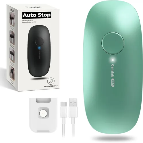 Vista 10 de Canslab Ultrablade PRO Abrelatas con Parada Automática - Abrelatas Eléctrico Recargable para Cocina para Personas Mayores con Artritis - Abridor