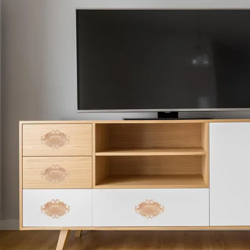 Vista 3 de 2 apliques de madera onlay, apliques de madera tallada sin pintar, onlays de madera ovalada, apliques de muebles para manualidades, apliques