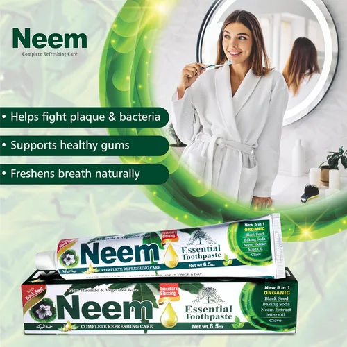 Vista 5 de NEEM ESSENTIAL TOOTHPASTE NEW 5 en 1 Fórmula 6 Pack