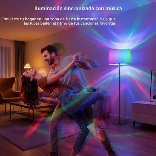 Vista 5 de Bombillas inteligentes con control remoto, bombilla LED multicolor regulable que cambia de color, funciona con Alexa y Google Home, bombilla WiFi