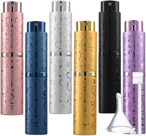 Vista 9 de Botella de perfume de viaje de 0.3 fl oz, atomizador de perfume recargable, botella de perfume recargable, miniperfume de viaje, recargable, 3 unids