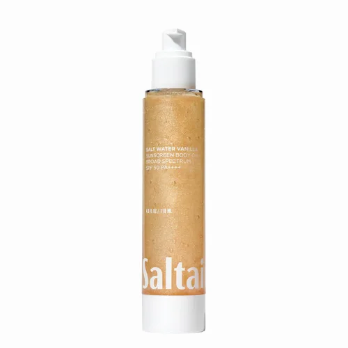Vista 10 de Saltair Aceite Corporal SPF - Protector solar de amplio espectro SPF 50 PA++++. Aceite seco ligero con protección solar y extractos hidratantes
