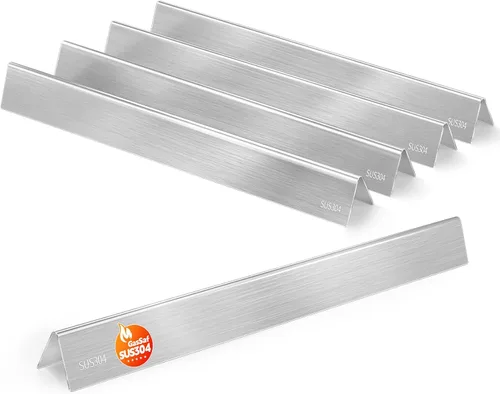 Vista 12 de GasSaf Barras aromatizantes de 17.5 pulgadas para Weber Genesis 300 E310 E20 E330, barras aromatizantes 7620 7621 para parrillas Weber Genesis 300