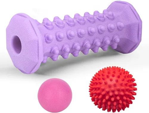 Vista 10 de Alivio de la fascitis plantar, masajeador de rodillos de pies, bola de lacrosse de masaje, juego de terapia de bola puntiaguda para aliviar