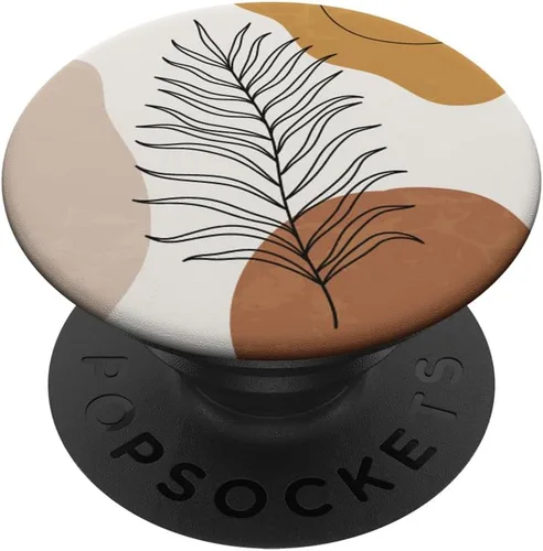 Vista 7 de Boho Line Art Leaves PopSockets MagSafe PopGrip para iPhone