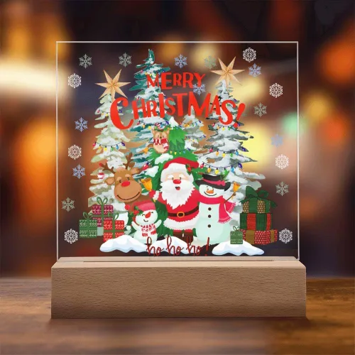 Vista 4 de Lámpara de luz nocturna de Navidad, ideas de regalo para niños o nietos con Papá Noel, accesorios únicos de iluminación LED de Navidad, lámpara