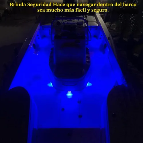 Vista 4 de Boaton Luces LED para pesca nocturna marina, luces interiores de cortesía para barco, sin necesidad de perforar, azul
