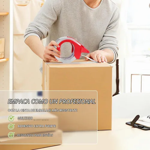 Vista 5 de KAMOTA Cinta de embalaje, 36 rollos de cinta de embalaje transparente resistente para embalaje de envío, sellado en movimiento, 1.88 pulgadas
