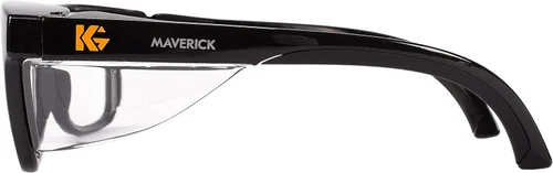 Vista 2 de KleenGuard™ V30 Maverick Eye Protection (49309), with KleenVision™ Anti-Fog Coating, Clear Lenses, Black Frame