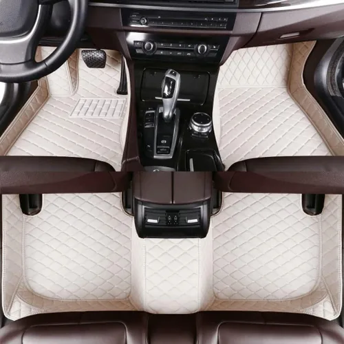 Vista 28 de Nuevas alfombrillas de coche personalizadas para Sedán, SUV, camioneta, alfombrillas de cuero para todo tipo de clima, Negro Alfombras para Carro