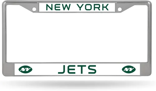Vista 21 de Rico Industries NFL Football Premium 12" x 6" Chrome Frame with Plastic Inserts - Car/Truck/SUV Automobile Accessory