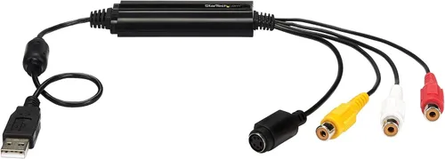 Vista 2 de StarTech Adaptador USB de captura de video, solo Windows, cable (SVID2USB232) S-Video/Composite to USB 2.0 SD Video Capture Device Cable, TWAIN