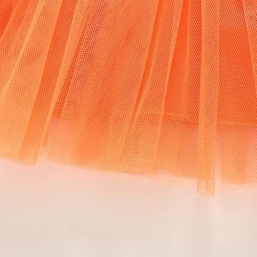 Vista 7 de Ropa de Halloween para bebé niña con sonrisas de calabaza y falda tutú, trajes de Halloween