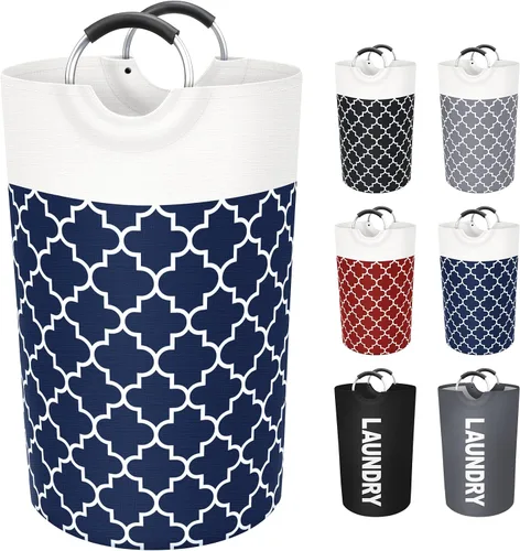 Vista 18 de Fabspace Cesta Grande para Ropa Sucia Cesto para Ropa Sucia Bolsa Contenedor de Lavado Bolsa para Ropa Plegable Alta con Asas Impermeable Viaje Baño