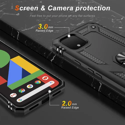 Vista 3 de LUMARKE Funda para Google Pixel 4 XL con Protector de Pantalla, Pasa Pruebas de Caída de 16 pies Grado Militar Cubierta Protectora de Teléfono